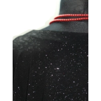 Wieczorowa tunika Oversize z błyszczącą niteczką - czarna